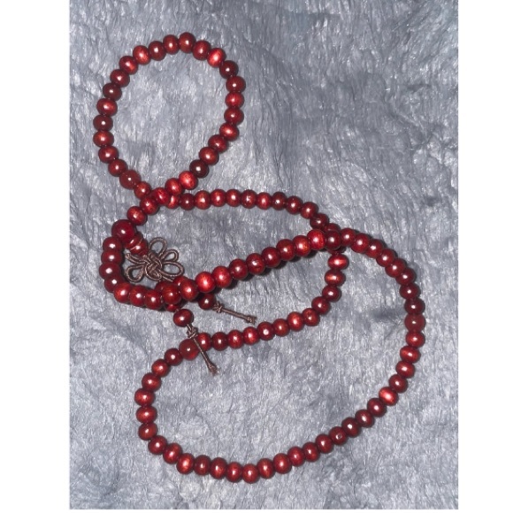 NWOT PRETTY BURGUNDY BRACELET/NECKLACE! - Picture 2 of 5